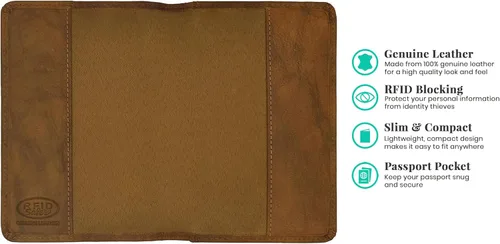 Miniatura 2 de Soporte personalizado de cuero con monograma RFID para pasaporte y etiqueta de equipaje, montura antigua, Juego de funda para pasaporte y etiqueta