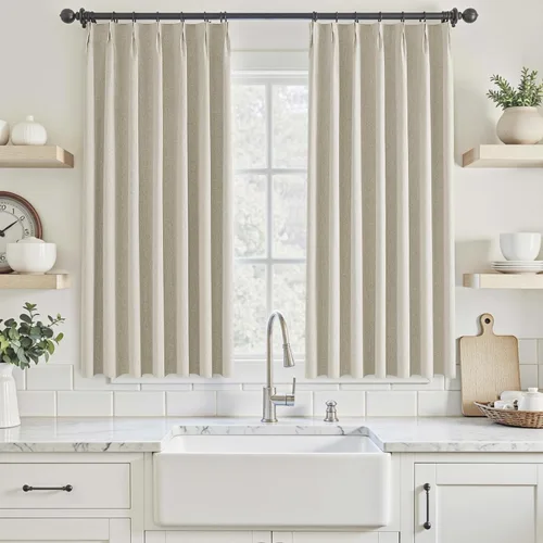 Miniatura 48 de UHITECH Cortinas opacas cortas de 35 pulgadas de largo, plisadas, opacas, para ventanas pequeñas, con aislamiento térmico, cortinas reductoras