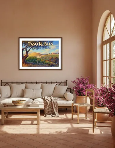 Miniatura 5 de Paso Robles Wineries San Luis Obispo - California Vineyards Wine Country Art por Kerne Erickson - Cartel de metal vintage de 8 x 12 pulgadas