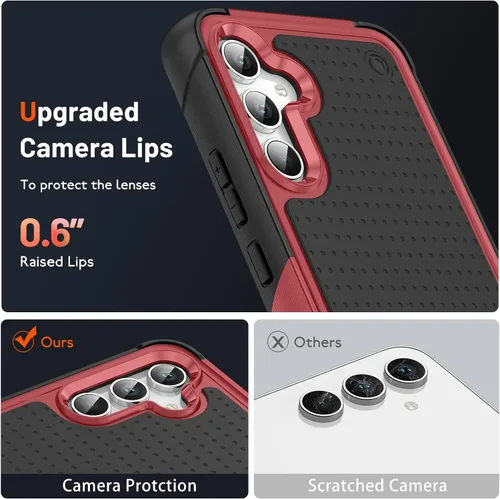 Miniatura 6 de Asuwish Funda protectora para Samsung Galaxy A54 5G con protector de pantalla de vidrio templado y accesorios de celda protectora de doble capa