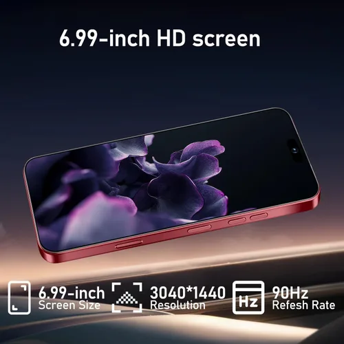Miniatura 3 de Teléfono inteligente 16PROMA X desbloqueado: pantalla HD+ de 6.99", batería de larga duración de 7000mAh, almacenamiento masivo de 12GB+512GB