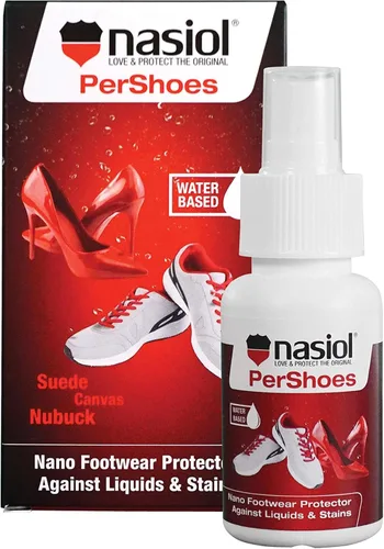 Nasiol PerShoes Nano Shoe - Spray impermeabilizante para zapatos, revestimiento hidrofóbico y protector de calzado contra líquidos, lluvia y