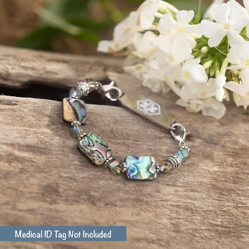 Miniatura 2 de Pulsera elástica de alerta médica, pulsera de identificación médica de repuesto intercambiable, etiqueta de identificación médica no incluida