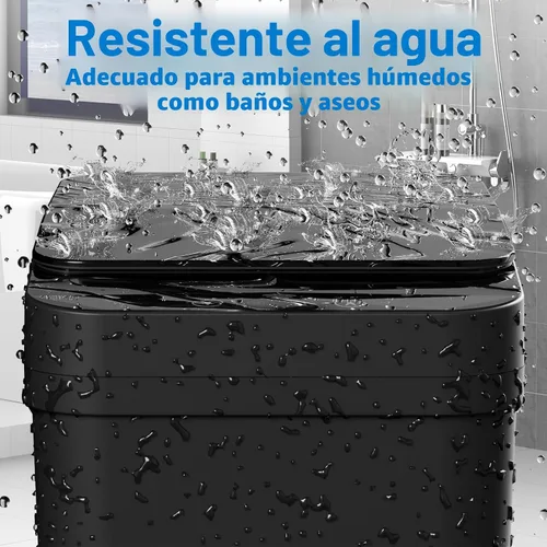 Miniatura 4 de Basurero de baño con tapa, paquete de 2 cubos de basura automáticos sin contacto de 4 y 2.2 galones, pequeño sensor de movimiento, cubo de basura