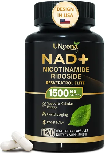 Suplemento NAD 1500mg - NAD+ Liposomal Nicotinamida Ribósido con Resveratrol, NAD Plus Potenciador - Apoyo para la Salud Celular, Resistencia y