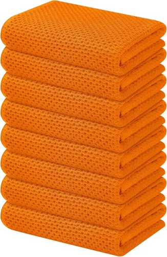 Miniatura 37 de Kitinjoy - Paños de cocina de 100 % algodón, tela de tejido gofrado, paño de limpieza ultrasuave, absorbente y de secado rápido. Gris Oscuro