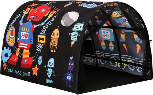 Miniatura 12 de Tienda de Cama para Niños Camas Individuales - Zoológicos y Coches Tiendas de Juego Maravillosas Niños Niñas Tienda de Juego Interior Ventilada