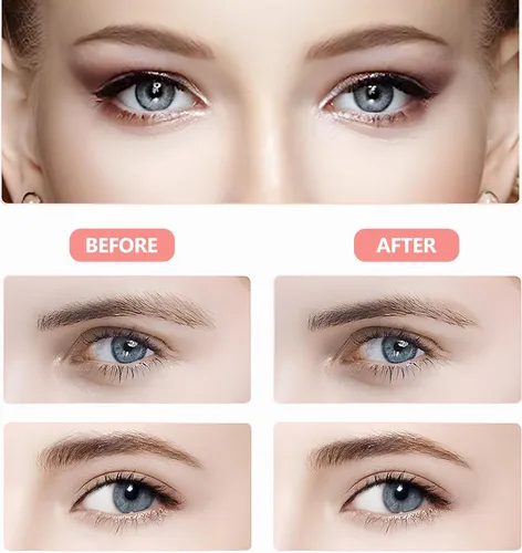 Miniatura 6 de Kit de tijeras de aseo para cejas, kit 4 en 1 de acero inoxidable para mujeres y hombres, incluyendo maquinillas de afeitar para cejas, cepillo