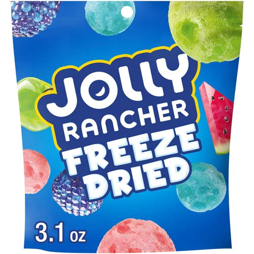 JOLLY RANCHER Bolsa de dulces con sabor a fruta original liofilizada, 3.1 oz