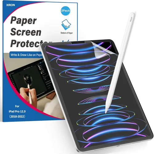 Paperlike - Protector de pantalla para iPad Pro 12.9, poliéster mate, para dibujar, sin reflejos y textura de papel, compatible con Apple Pencil y