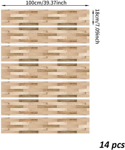 Miniatura 5 de funlife 14 tiras de calcomanías para elevadores de escaleras, vinilo para despegar y pegar, calcomanías decorativas para escaleras, 39.37 x 7.09