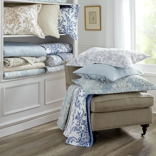 Miniatura 15 de Laura Ashley - Juego de edredón individual, juego de ropa de cama reversible de algodón con funda de almohada adicional, decoración del hogar