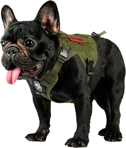 Miniatura 15 de Arnés táctico para perro, arnés de cuerpo completo para perro con mango, chaleco resistente para perro para senderismo, entrenamiento, perros