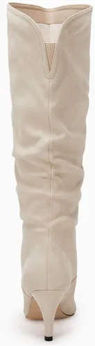 Miniatura 5 de Coutgo Botas altas hasta la rodilla para mujer, con tacón ancho de pantorrilla, puntera puntiaguda, botas largas para invierno