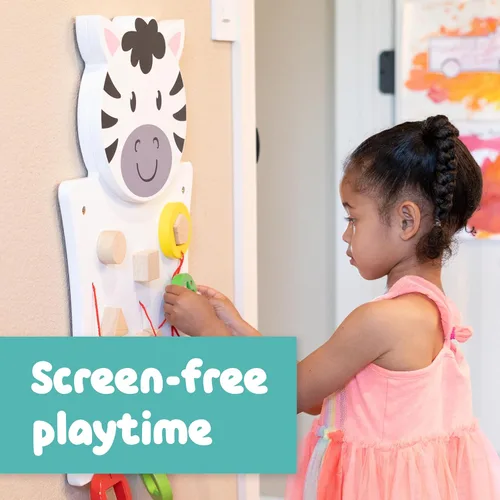 Miniatura 6 de SPARK & WOW Panel de Pared de Actividad Zebra Edades 18m+ Juguete de Pared Sensorial Montessori Actividad de Formas Anidadas Tablero Ocupado