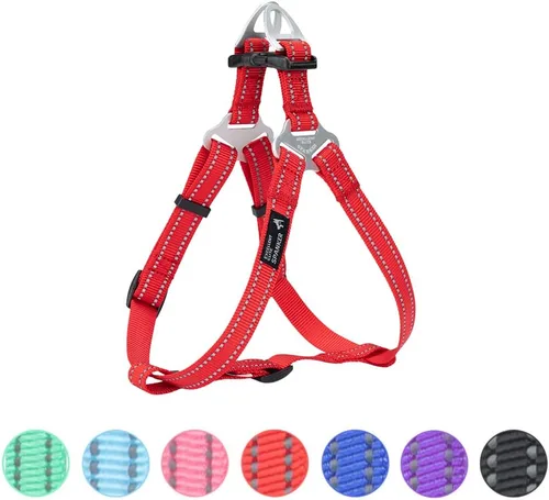 Miniatura 13 de EXCELLENT ELITE SPANKER Arnés sin tirones ajustable de nailon fácil de poner, correa para el pecho con reflectante y anillo de correa para perros