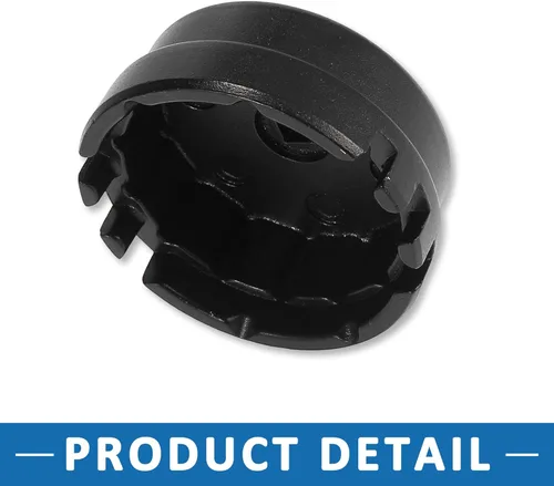 Miniatura 5 de Llave de tapa de filtro de aceite, 14 flautas, 6 ranuras, herramienta de extracción de tapa de filtro de aceite de 2.539 in para Toyota Corolla Negro