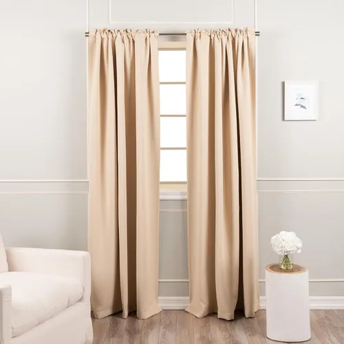 Miniatura 23 de Best Home Fashion Cortinas opacas con aislamiento térmico, pestaña trasera, bolsillo para barra, color gris, 52 pulgadas de ancho x 126 pulgadas