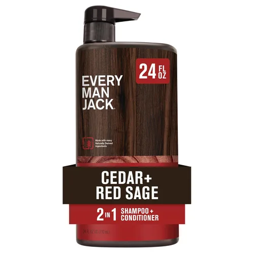 Miniatura 11 de Every Man Jack Champú diario 2 en 1 + acondicionador - Ámbar + sándalo Nutritivo para todo tipo de cabello, derivado de forma natural, libre