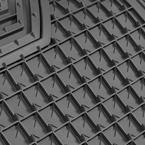 Miniatura 6 de CAT® Alfombrillas de goma resistentes de acero con diamantes y forro de maletero de carga para automóviles, camiones, SUV, camionetas, sedanes, gris