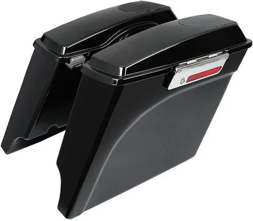 Miniatura 2 de Kit de soporte de conversión para alforjas extendidas de 4" TCMT, compatible con Harley Heritage Softail Fatboy FLSTF Breakout 1984-2017, negro
