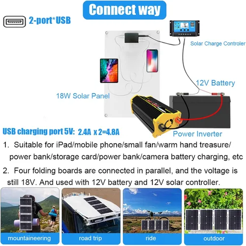 Miniatura 2 de Kit de panel solar con inversor de combinación de sistema solar de 4000 W, 12 V a 110 V/220 V, generador solar, sistema de red para el hogar