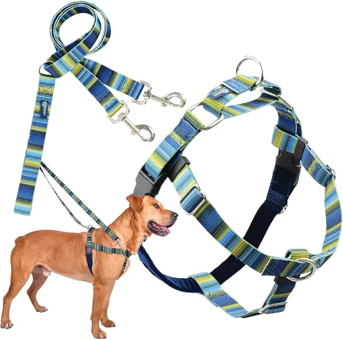 Miniatura 30 de 2 Hounds Design - Arnés para perro (libertad sin tirar), control ajustable, suave y cómodo para pasear perros fácilmente, para perros pequeños, Azul