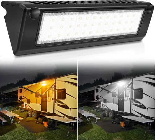 Miniatura 19 de Luz LED para porche exterior de casa rodante, impermeable, 10-30 V CC, baja corriente, accesorio de iluminación de 13 pulgadas, 90 W, 2800 lúmenes