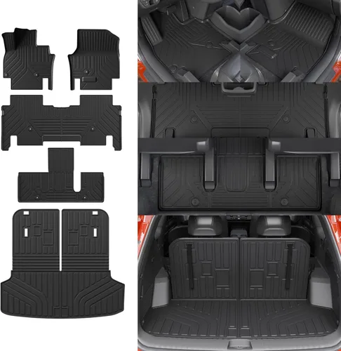 Miniatura 11 de Alfombrillas de Piso Compatibles con Ford Explorer 2020-2026 de 6 Asientos, Alfombrilla de Maletero, Forro de Carga TPE, Protector de Asiento