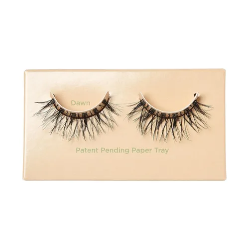 Miniatura 8 de Pestañas postizas KISS Sister Nature, "Dawn", 12 mm, 100% pelo natural, caja de papel reciclable, impresas con tinta de soja, sin crueldad, veganas