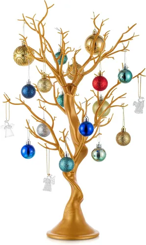 Miniatura 12 de NUPTIO Árbol Artificial Negro de Halloween: 22.8 pulgadas de Alto Exhibidor de Ornamentos Navideños Árboles Falsos Manzanita Ramas Decorativas