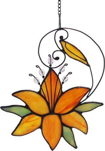 Miniatura 9 de Regalo de flores de lirio para mujeres, regalos de amor para el día de la madre, aniversario, regalo de cumpleaños floral para ella, vidrieras