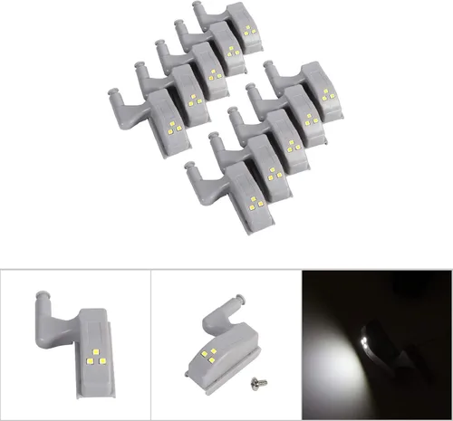 Miniatura 5 de Paquete de 10 luces LED con sensor de activación táctil de 3.1 x 2 x 2 pulgadas para armarios, apagado automático de 30 segundos, vida útil de 20000