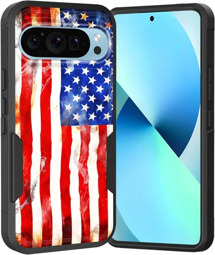 Miniatura 16 de Funda para Pixel 6A, Híbrida de Doble Capa de Servicio Pesado Resistente a Prueba de Golpes PC Duro + Funda Protectora de Silicona Suave para Google
