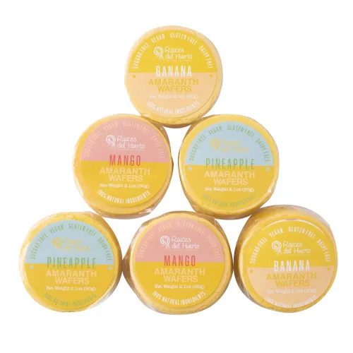 Miniatura 15 de Obleas de Amaranto Thins – Snack bajo en calorías – Obleas de Amaranto – Paquete de 6 chocolates, Chai rosa, capuchino, coco, canela, taro