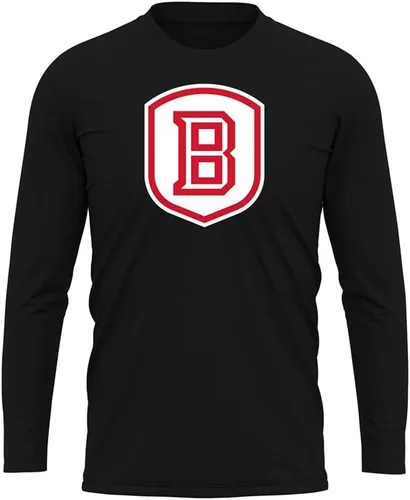 Miniatura 168 de Camisa deportiva de manga larga oficial de la NCAA Collegiate para hombre, colección negra con logotipo primario
