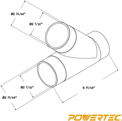 Miniatura 4 de POWERTEC 70228 - Conector de manguera de recogida de polvo con ajuste en Y de 2-1/2 pulgadas, color transparente (paquete de 2)