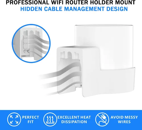 Miniatura 4 de Soporte de pared para estante de enrutador Tp Link Deco X20 X50 X60 X55 Deco Mesh WiFi 6 Soporte de enrutador WiFi Soporte Soporte Estante