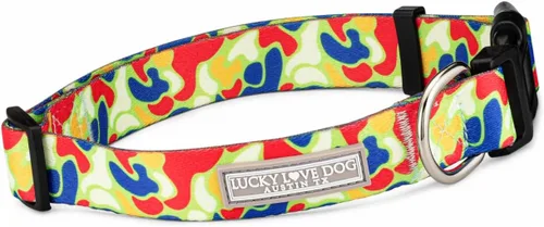 Miniatura 11 de Lucky Love Dog - Collar de perro ajustable con hebilla de fácil clic para los grandes, duradero y cómodo para perros machos y hembras, collar