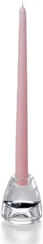 yummi Velas cónicas color rosa claro de 12 pulgadas, 12 por paquete