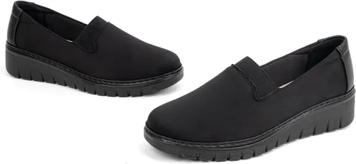 Miniatura 7 de Mocasines Ortopédicos para Mujer de Punta Redonda Cómodos sin Cordones para Juanetes Zapatos de Trabajo Elásticos para Caminar Zapatos Ortóticos