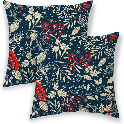 Miniatura 8 de Fundas de almohada de Halloween de 18 x 18 pulgadas, 2 piezas, fundas de almohada decorativas de cuervos en árbol negro para sofá, funda de cojín