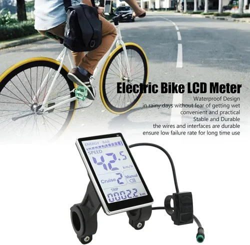 Miniatura 2 de Oumefar Pantalla de panel LCD M5, medidor de pantalla LCD E Scooter estable de 5 pines, fácil de instalar, universal 24 V, 36 V, 48 V, 60 V