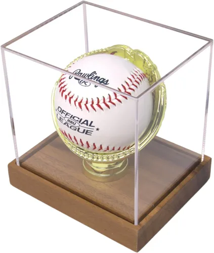 Miniatura 8 de Baseball Cube (2 unidades) – Caja de exhibición de acrílico transparente con protección UV – Soporte de pelota de juego autografiado