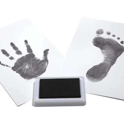 Miniatura 3 de Almohadillas de tinta de impresión Baby's Touch, para pies y manos, seguro y reutilizable, Negro