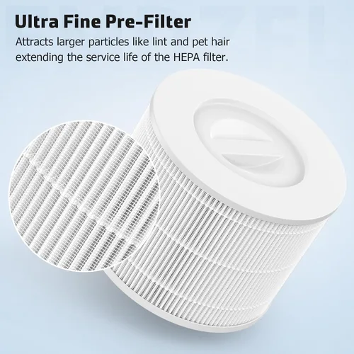 Miniatura 5 de Paquete de 2 filtros de repuesto Core 300 compatibles con Levoit Core 300, Core 300S, parte # Core 300-RF, blanco Paquete de 2 filtros estándar