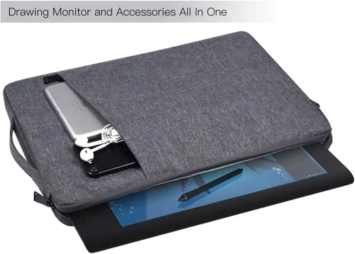 Miniatura 3 de Funda para tableta de dibujo para Huion Kamvas 13/Inspiroy H1060P/H950P, Wacom Intuos Pro M/Wacom One 14, gris espacial Gris (Space Grey)