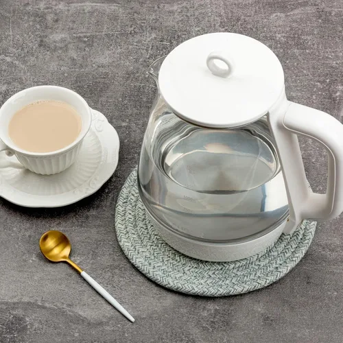 Miniatura 4 de Salvamanteles para platos calientes, ollas y sartenes, almohadillas calientes de 8 pulgadas, 5 piezas, soportes para ollas para cocina, tapete Verde