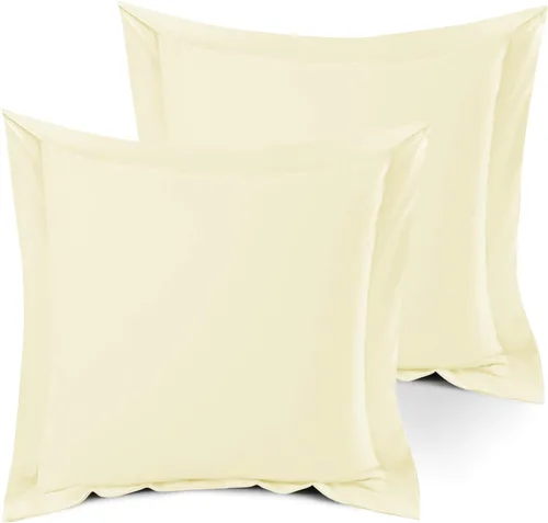 Miniatura 120 de Nestl Juego de 2 fundas tipo sham de almohada suaves - Fundas de almohada de microfibra de doble cepillado - Fundas de almohada de cama premium