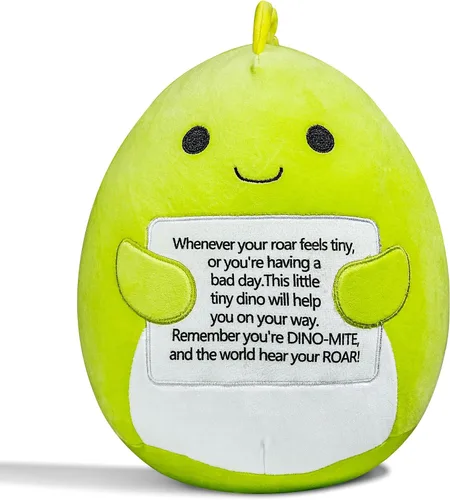 Animales de peluche de dinosaurio de apoyo emocional positivo, regalos de cumpleaños de graduación de Pascua, regalos de animación para mujeres,